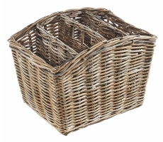Zeitungsständer aus Rattan 4 Fächer Zeitungsständer aus Rattan 4 Fächer