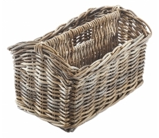 Zeitungsständer aus Rattan 2 Fächer Zeitungsständer aus Rattan 2 Fächer