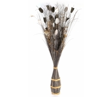 Deko-Bündel 100cm weiß-grau rund Deko-Bündel 100cm weiß-grau rund