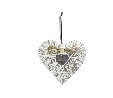 Deko-Herz aus Weide weiß Deko-Herz aus Weide weiß