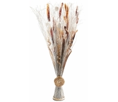 Deko-Bündel Kokosfaser weiß braun Deko-Bündel Kokosfaser weiß braun