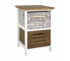 Holzregal mit 2 Schubfächern