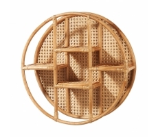 Wandregal VIENNA rund aus Rattan Wandregal VIENNA rund aus Rattan