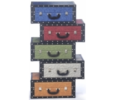 Kofferregal 5 Fächer bunt Kofferregal 5 Fächer bunt