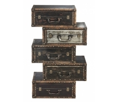 Kofferregal 5 Fächer dunkel Kofferregal 5 Fächer dunkel