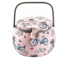 Nähkorb rund Fahrrad rosa Nähkorb rund Fahrrad rosa