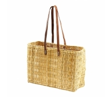 Seegrastasche Schulterhenkel Leder