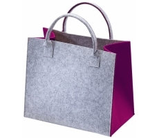 Filztasche hellgrau mit pink Filztasche hellgrau mit pink