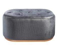 Sitzbank Samt grau mit Stauraum