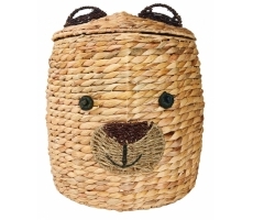 Wäschebehälter BÄR aus Wasserhyazinthe