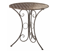 Tisch aus Metall braun 60cm Tisch aus Metall braun 60cm