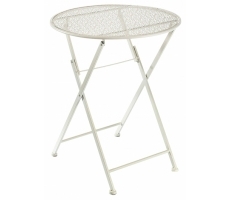 Tisch aus Metall cream 60cm Tisch aus Metall cream 60cm