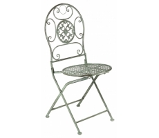 Stuhl aus Metall antique green 93cm