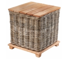 Beistelltisch mit Deckel krabu Rattan