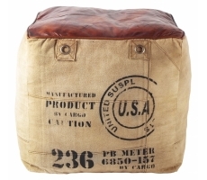 Sitzpouf CANVAS quadratisch Ziegenleder Sitzpouf CANVAS quadratisch Ziegenleder