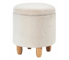 Sitzhocker UPENDO aus Bouclestoff Sitzhocker UPENDO aus Bouclestoff