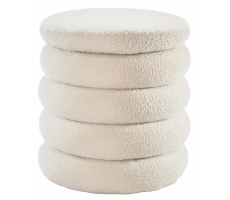 Sitzhocker BAHATI aus Bouclestoff Sitzhocker BAHATI aus Bouclestoff