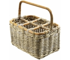 Flaschenträger 6-teilig Rattan kubu