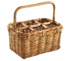 Flaschenträger 6-teilig Rattan