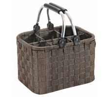 Flaschenträger f. 6 Flaschen Nylon braun