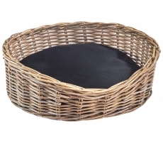 Hundekorb NELE Rattan mit Kissen