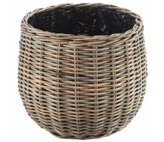 Pflanzkorb VERDANA Rattan rund mit Folie Pflanzkorb VERDANA Rattan rund mit Folie