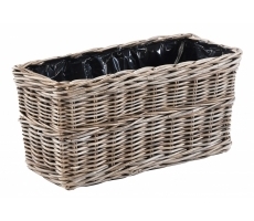 Blumenbank LAURO Rattan grau
