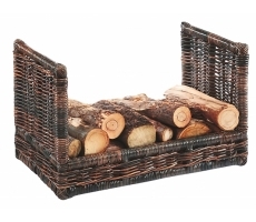 Kaminholzregal aus krabu Rattan