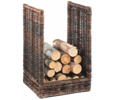 Kaminholzregal aus Krabu Rattan