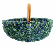 Rattankorb multicolor blau Rattankorb multicolor blau