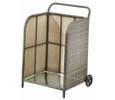 Kaminholzwagen Polyrattan grau 79 cm Kaminholzwagen Polyrattan grau 79 cm