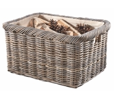 Holztrage Rattan Kubu Grey Stoff hell Holztrage Rattan Kubu Grey Stoff hell
