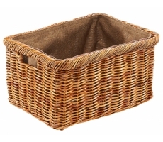 Holzkorb Rattan Lacak mit Leinen Holzkorb Rattan Lacak mit Leinen
