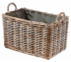 Holzkorb kubu grey Stoff dunkel Holzkorb kubu grey Stoff dunkel
