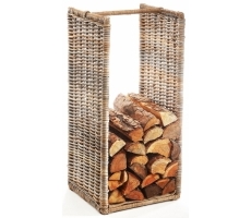 Kaminholzregal aus Rattan Metallrahmen Kaminholzregal aus Rattan Metallrahmen