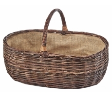 Holzkorb BRANO ungesch. Weide Jute