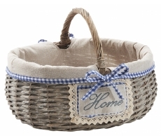 Deko-Korb oval Weide grey-washed Deko-Korb oval Weide grey-washed