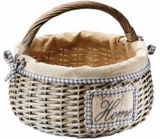 Deko-Korb rund Weide grey-washed Deko-Korb rund Weide grey-washed