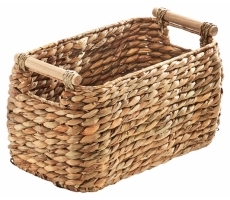 Korb mit Griff aus Wasserhyazinthe klein