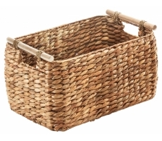 Korb mit Griff aus Wasserhyazinthe groß
