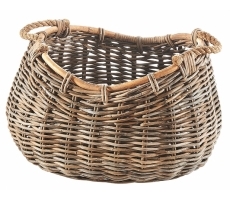 Rattankorb kubu grey mit Seilgriffen Rattankorb kubu grey mit Seilgriffen