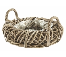 Pflanzschale Rattan in Kubu Grey 40x17cm Pflanzschale Rattan in Kubu Grey 40x17cm