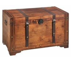 Holztruhe KEEPER groß Leder u. Holz