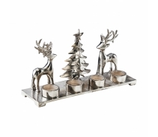 Kerzenhalter Rentiere + Baum Kerzenhalter Rentiere + Baum