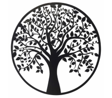 Wandbild LIVING rund Metall schwarz Wandbild LIVING rund Metall schwarz