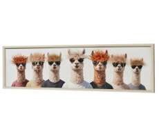 3D Wandbild ALPAKA CREW mit Kunstfell