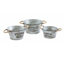 Pflanzgefäß rund aus Metall S/3 Pflanzgefäß rund aus Metall S/3