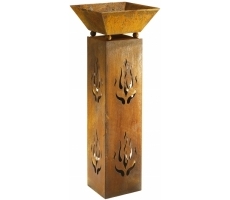 Dekosäule mit Schale Rostoptik Dekosäule mit Schale Rostoptik