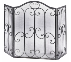 Kaminschutzgitter aus Metall schwarz Kaminschutzgitter aus Metall schwarz