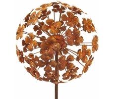 Gartenstecker rusty flower ball H110 cm Gartenstecker rusty flower ball H110 cm